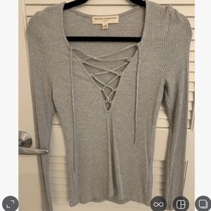 Project Social T Long Sleeve Tie Up Shirt